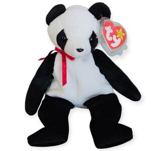 Ty Black and White Panda Plush Toy
